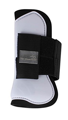QHP Gamaschen Hartschalengamaschen Pferdeschutz 3 Verschiedene Größen 13 (Pony, weiß)