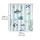 WENKO Duschvorhang Aquaria, Textil , waschbar, wasserabweisend, mit 12 Duschvorhangringen