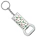 GRAPHICS & MORE Watercolor Watermelons Pattern Keychain Rectangle Chrome Plated Metal Bottle Cap Opener