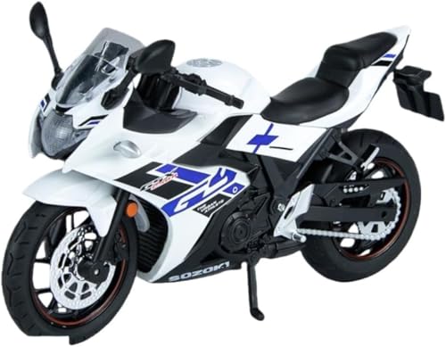 MLTUN MAKAN モーターサイクル比例モデル 1:12 GSX-250R モーターサイクル金属モデルコレクション用ダイキャストギフト (ホワイト)