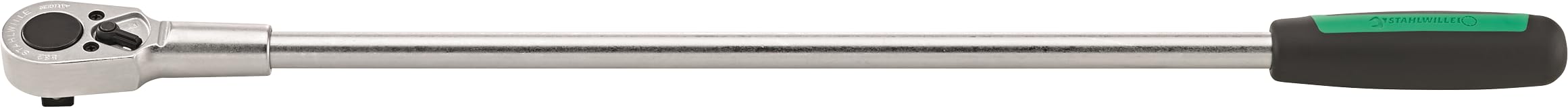 STAHLWILLE 532/2 | carraca extremadamente robusta de 1/2" con mango 2K | Longitud 612 mm, para mayor torsión l Fabricado en Alemania