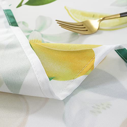 Sastybale Lemon Tablecloth Rectangle, Summer Table Cloth Wrinkle Resistant, Spill-Proof & Oil-Proof Table Cover With Lemon Pattern For Kitchen Dining Table Holiday Party Decorations-52 X 70 Inch #TOP6