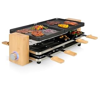 Appareil à raclette multifonction Princess Pure 8 noir - 8 personnes - Thermostat réglable - 1 300 W