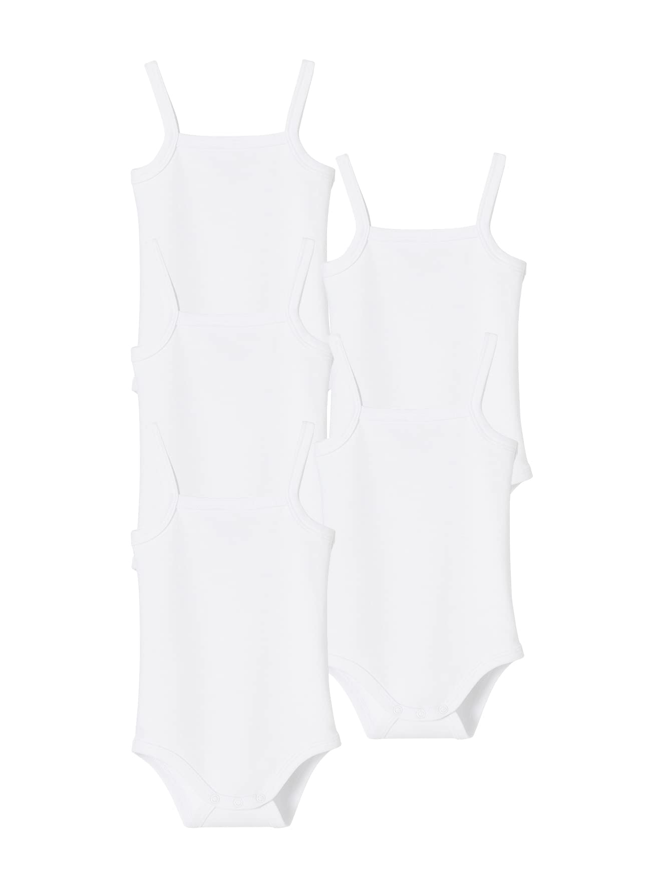 VERTBAUDET Lot de 5 bodies fines bretelles bébé en interlock BASICS