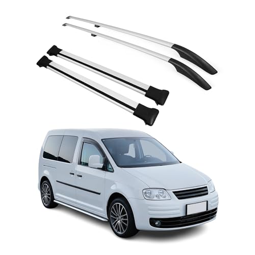 Kit de barras de techo para VW Caddy 3 2003-2015 L2 Long Gris Alu 4 piezas