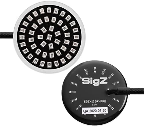 Rogue Rider Industries - Rear Motorcycle LED Lights w/Red Turn Signals/Running Lights/Brake Lights (1157) - BLACK LABEL SPECIAL EDITION - 1157 Replacement Lights for SigZ Harley Davidson