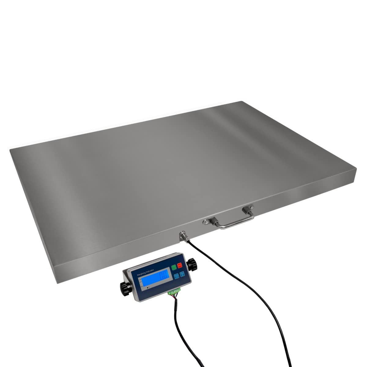 Balanza Electrónica Digital Veterinaria 300kg (kg/lbs) Báscula de Precisión Plataforma Industrial para Pesar Paquetes Envíos Mascotas Ganado Animales Agrícolas con Pantalla LCD,Batería Recargable
