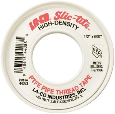 1/2" X 300" LA-CO Markal SLIC-TITE PTFE Heavy Duty Premium Grade Pipe Thread Tape
