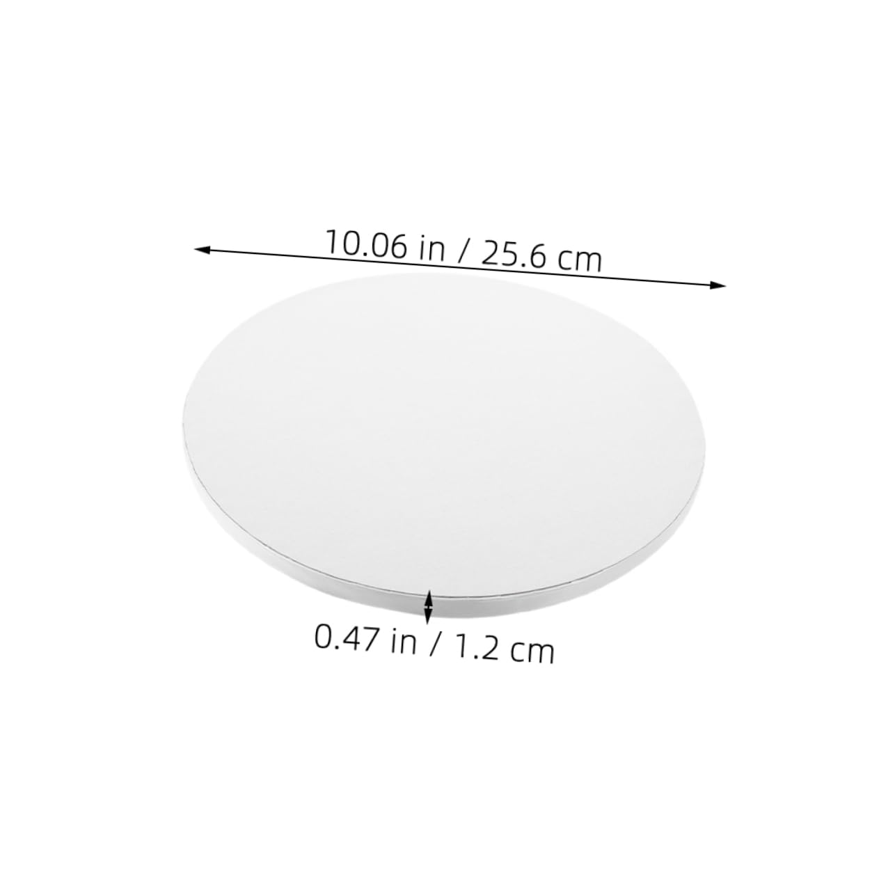 PRETYZOOM Base de Gâteau Ronde 10 Pouces en Carton Blanc, Lot de 7