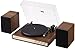 Crosley C65A-WAGL 2-Speed Vinyl Record Player Turntable with 50W Speakers, Moving Magnet Audio-Technica Cartridge, Bluetooth Receiver, Walnut