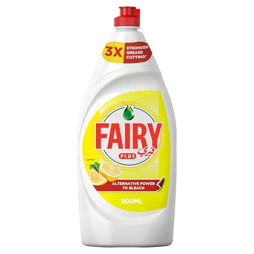 Fairy Plus Lemon Dishwashing Liquid With Alternative Power To Bleach 900 ml