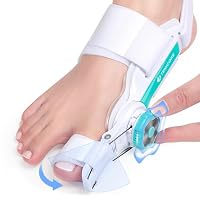 TENICORE Hallux Valgus Korrektur mit Verstellbarem Drehknopf - Daumenschiene aus Dickem Silikon für Tag & Nacht - Zehenspreizer zur Korrektur von Bursitis und Gelenkentzündung - 1 Stück