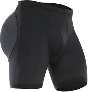 HSQSMWJ Men Compression Butt Lifter Enlarge Boxer Briefs Underwear Removable Pad Butt Enhancing
