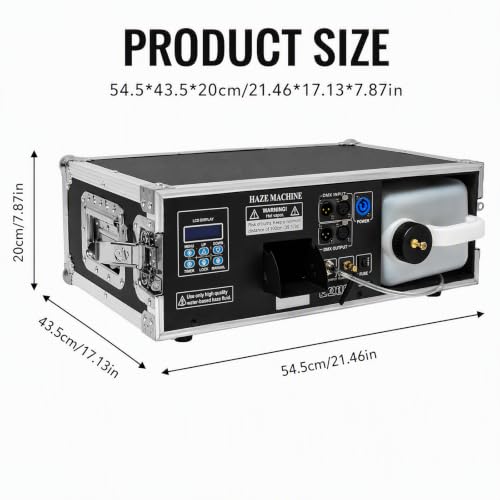 Generador de Niebla Profesional con Control Remoto, Máquina Atmosférica de 1500 W para Conciertos, Bodas y Eventos, Incluye Tanque de 3 L y Pantalla LCD miniatura 3