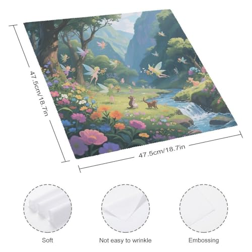 Servilletas de Tela Lavables Elf Valley 18.7 x 18.7 in Set de 4 miniatura 3