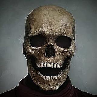 Skull Mask with Moving, Scary Halloween Mask Halloween Masks for Adults