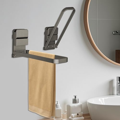 Porte-serviettes adhésif pliable double fixation sans perçage pour cuisine