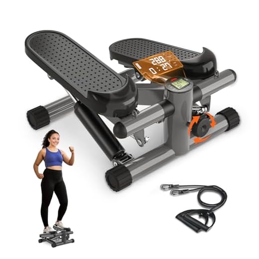 MIDERPAN Steppers for Exercise at Home, Mini Stpper with Resistance Bands, 331lbs Load Capacity Stair Stepper for Home, Portable Great Workout Exercise Equipment Stepper for Home Gym Office Travel
