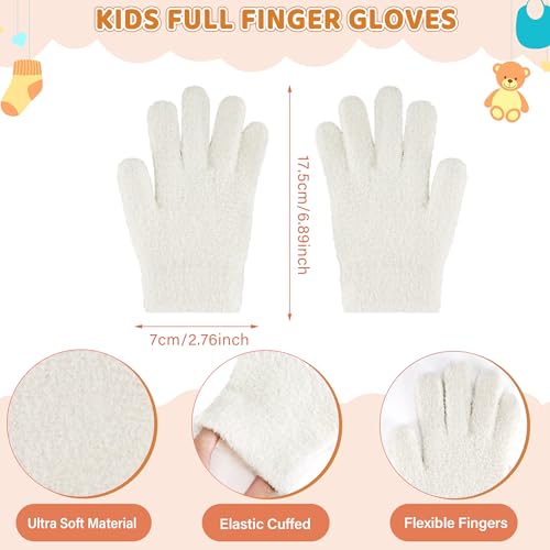 Image of Toddler Kids Winter Hat Scarf Gloves Set Cold Weather Beanie Hats Fleece Neck Warmer for 4 5 6 7 8 Year Old Boys Girls Gifts