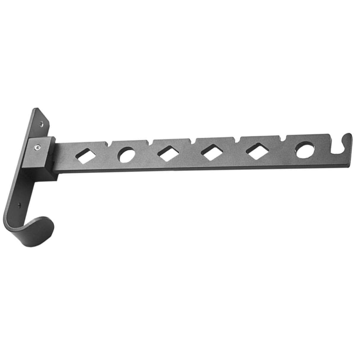 Perchero de pared plegable para ropa tendedero compacto negro de aluminio con 6 agujeros