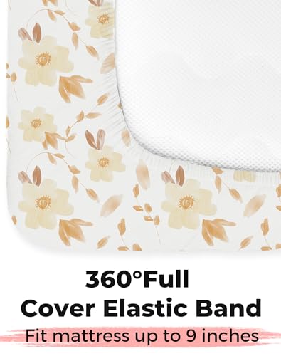 Image of Crib Sheets for Boys and Girls, 2 Pack Fitted Baby Sheets for Standard Toddler Mattress 28 inch x 52 inch, Soft Breathable Jersey Knit Baby Bedding (Forest Lodge)