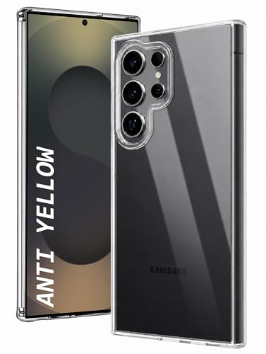 Image of DIZORO Compatible with Samsung Galaxy S25 Ultra 5G Back Cover Case Clear,[ Anti Yellow ][Military Grade Protection] Hard PC Back Cover Transparent