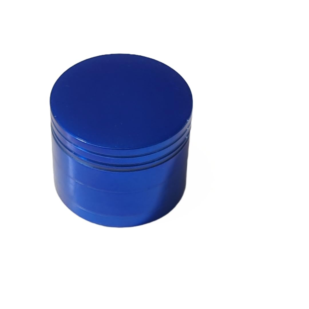 h.k. International 42 mm Hand Muller Crusher Weed Honey dust Product Grinder Filter 4 Part Blue Color