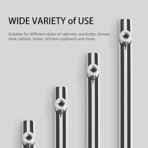 Image of Probrico 15 Pack | 5 Inch Polished Chrome Cabinet Pulls, 7-9 /16 Inches Total Length, Stainless Steel Kitchen Cabinet Hardware, Chrome Drawer Pulls