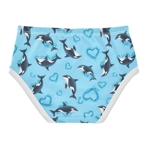 Joisal Colorful Toddler Girls Underwear 2t Cotton Panties Little Girl Cute Dolphins Light Blue Kids Undies Briefs2