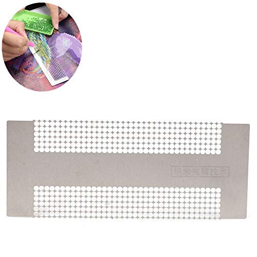 Fdit Diamond Painting Ruler Règle de Peinture, Règle D'art 5D en Acier Inoxydable Faite à la