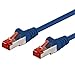 Intellinet Network Patch Cable, Cat6, Copper, S/FTP, LSOH/LSZH, PVC, Gold Plated Contacts, Snagless, Booted, Polybag, 5 m, Blue