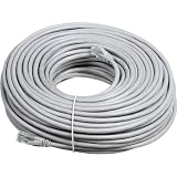 Link-e - Cable de Red Ethernet RJ45 Derecho F/UTP Cat. 6, 50m Gris Para Conexion Internet Compatible Router, Modem, Box, TV, PC, Consola...