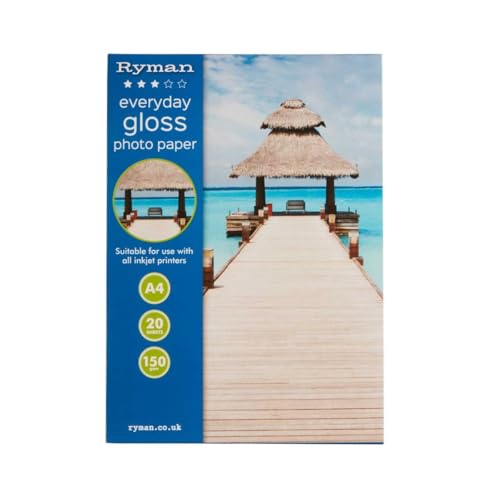 Ryman Everyday Gloss Photo paper A4 150gsm 20 Sheets