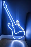 Painel Luminoso Neon Guitarra Led Luminária Decoração Música 127/220v (Azul Claro)