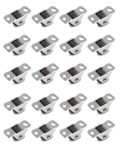 HUVZOR 20 PCS ruote per guide,ruote per mobili,piccole da 1,2 cm,ruote fisse con piastra in acciaio,senza lasciare tracce,ruote in gomma silenziose per cassette degli attrezzi,mobili da tavolo
