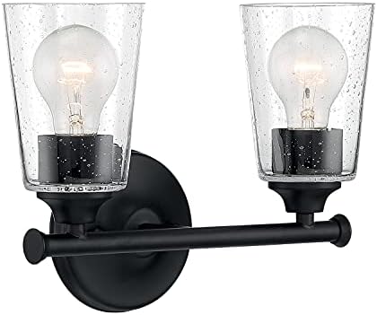 NUVO 60/7282 Bransel 2 Light Vanity Fixture,Matte Black Finish