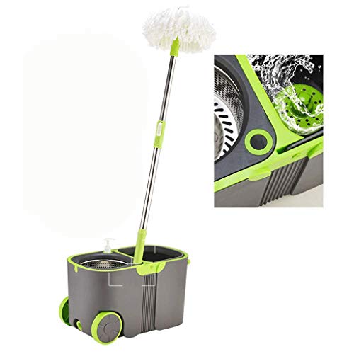 Tête de vadrouille rotative avec seau d'essorage mécanique