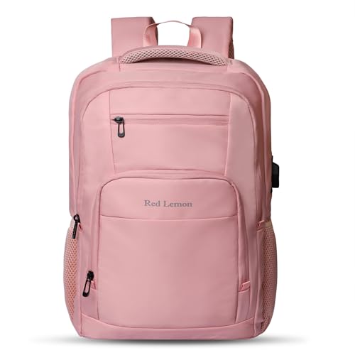 Image of Red Lemon Swiss Cut Design 15.6 inch Laptop Backpack for Men and Women, Stylish 26L Capacity, USB Charging Port, Anti-Theft Pocket & Accessories Organizer