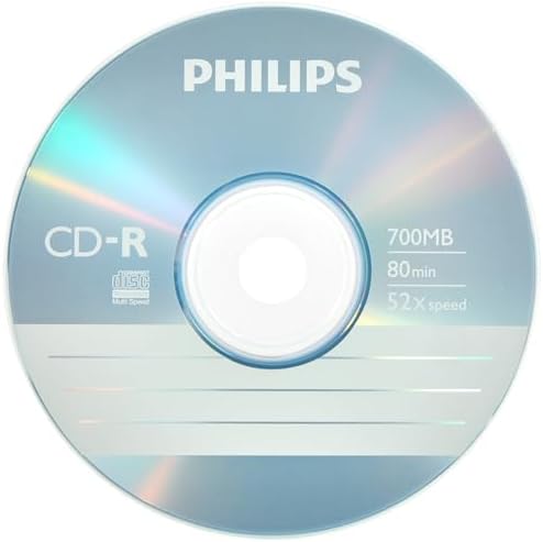 Philips CR7D5 NB10/00 CD-R puste dyski 80 min. 52 x 700 MB 10 er wsydn