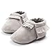 Meckior Infant Baby Girls Boys Premium Soft Sole Tassel Bowknot Moccasins Toddler Prewalker Princess Anti-Slip Crib Baptism Loafers Shoes