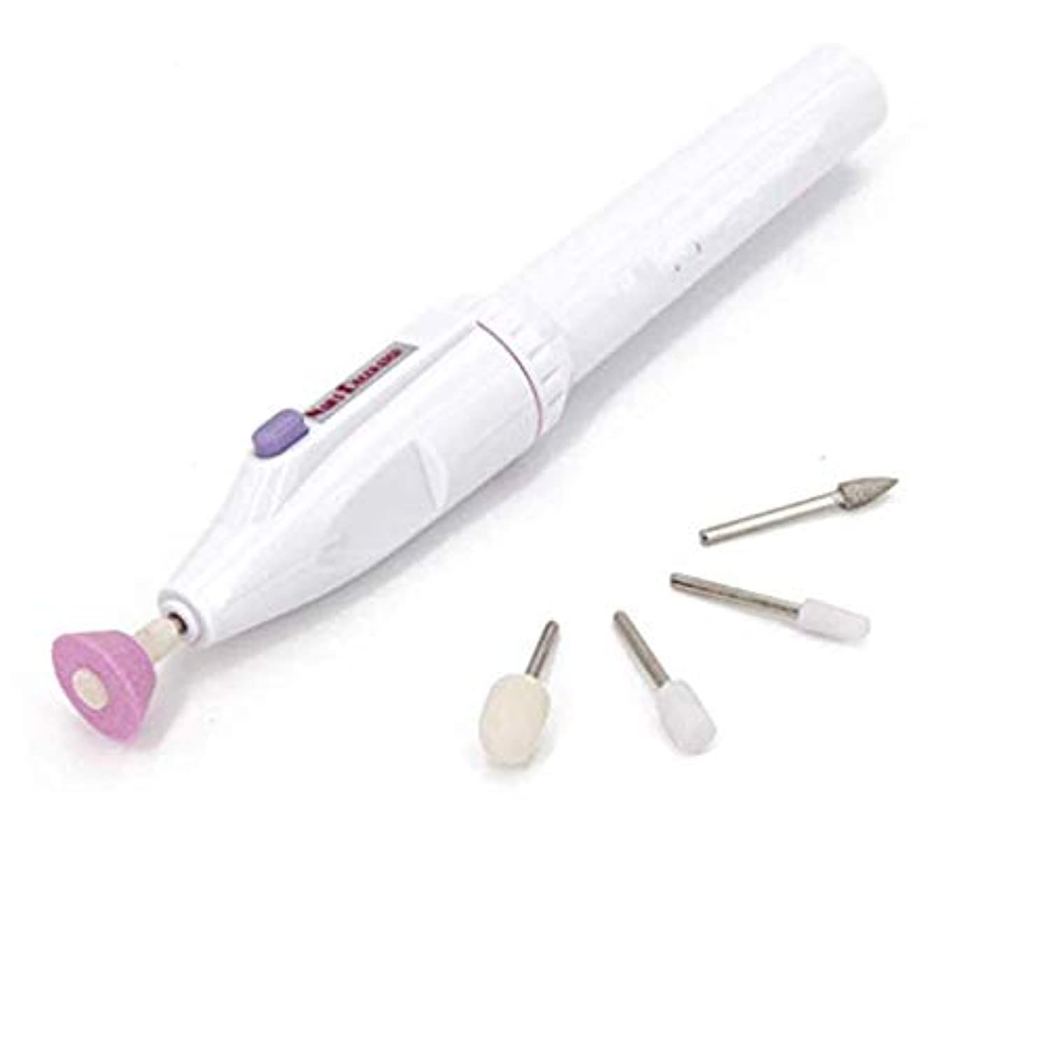 Professional Mini Electric Manicure & Pedicure Nail File Set 5 In 1 Salon Shaper Kit Drill, Buffer, Polisher, Shiner, By Euryno(Pink)