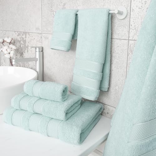 American Soft Linen Salem Türkisches Badetuch-Set, 100% Baumwolle, 600 GSM, 6-teiliges Handtuchset für das Badezimmer, 2 Badetücher… – Ansicht 2