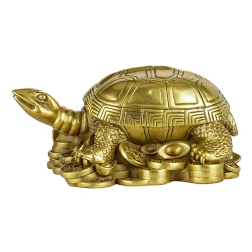 Sculpture de tortue en laiton ZXQUEGF, un artisanat en cuivre pur d'exception