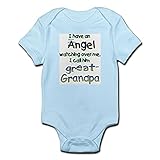 CafePress Angel Called Great Grandpa Infant Bodysuit Cute Infant Bodysuit Baby Romper Sky Blue