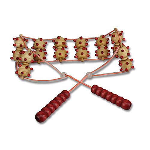 KIKIGOAL Masseurs Pour le Dos Roller à Corde Mixte Adulte Lanière de Massage Unisexe Roue Forme Physique Retour Soins Masseur à Rouleaux