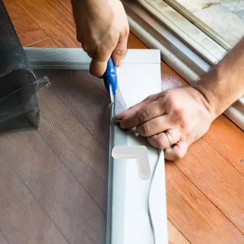 HAOBIN 20 Stück Eckhalterungen Für Fliegengitter Eckverbinder für Fliegengitter Insektenschutz Fenster Alurahmen Ersatzecken Für Fliegengitterrahmen L Halterungen Für Fenster und Türen (A)