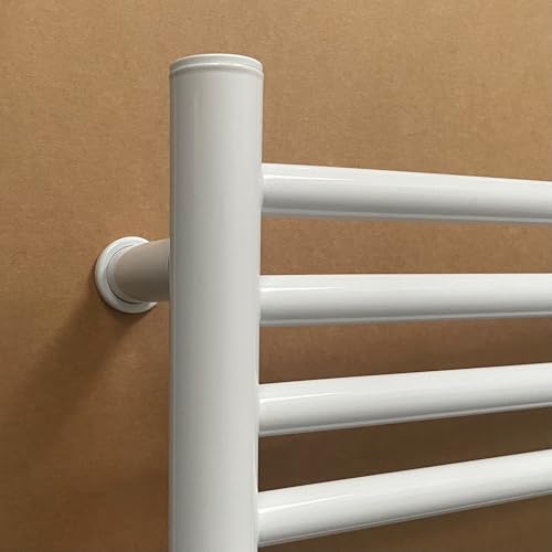 Manissa Elektrischer Handtuchwärmer aus Edelstahl – Weiß, Energieeffizienter Trockenheizkörper 400 x 1000 mm – Praktisches Design & Hochwertige Verarbeitung