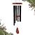 Wind Chimes Outdoor Deep Tone, Wind Chime Outdoor Sympathy Wind-Chime with 6 Tuned Tubes, Elegant Chime for Garden Patio Black Windchimes