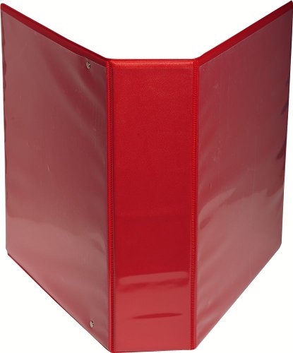 Exacompta 51845RE Präsentationsringbuch KreaCover aus blickdichtem Kunststoff für DIN A4, 4-D Ring Mechanik 60 mm, Rücken 90 mm, rot ideal für Schule und Büro Ringhefter Ringordner Ringbuchordner