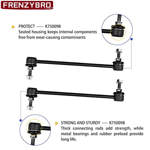 Frenzybro 8PCs Front Lower Control Arm with Ball Joint Sway Bar Links Suspension Kits Replacement For 2012-2019 Nissan Versa 2015-2017 Nissan Micra - Thumbnail 3